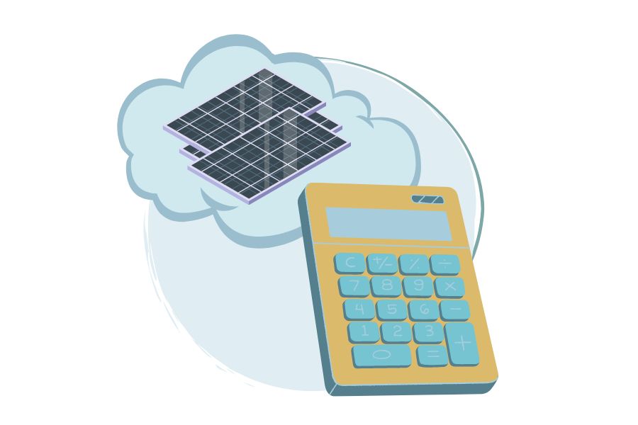 Concept of calculating number of solar panels