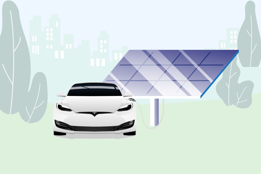 Concept of How Many Solar Panels to Charge a Tesla