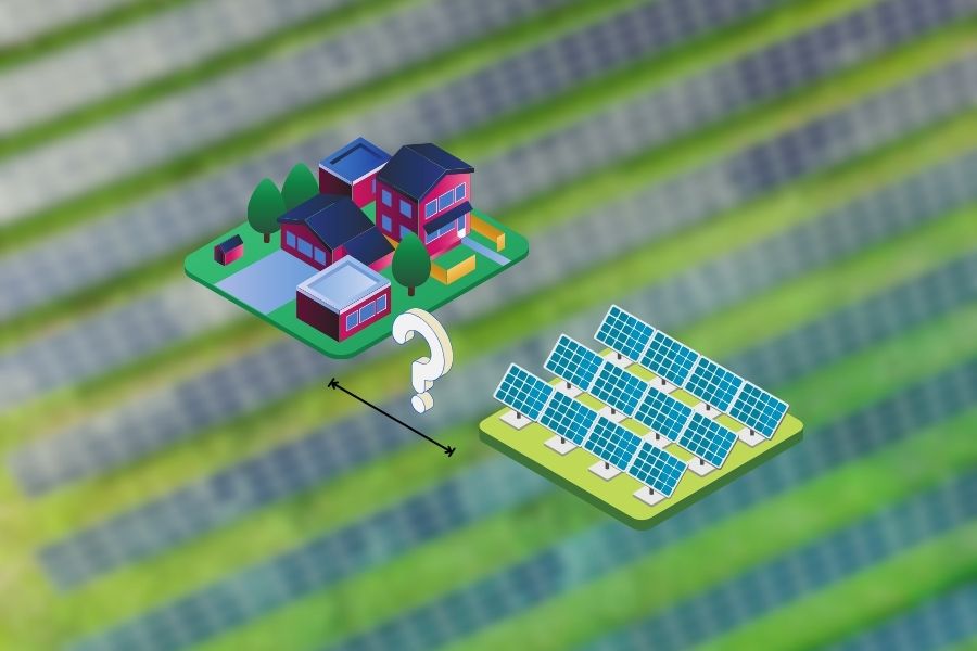 Concept of Safe Distance to Live From a Solar Farm
