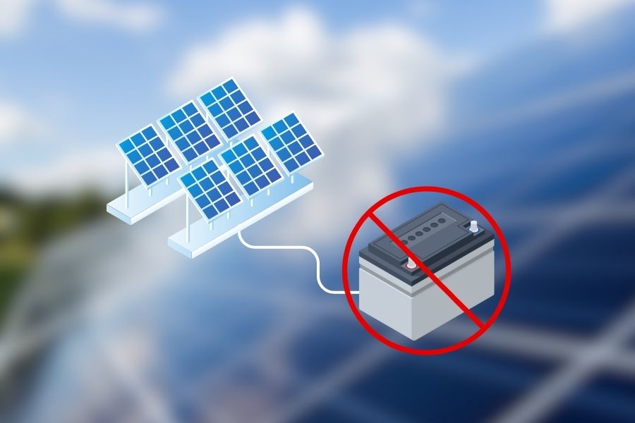 Concept of how to use solar panel directly without battery