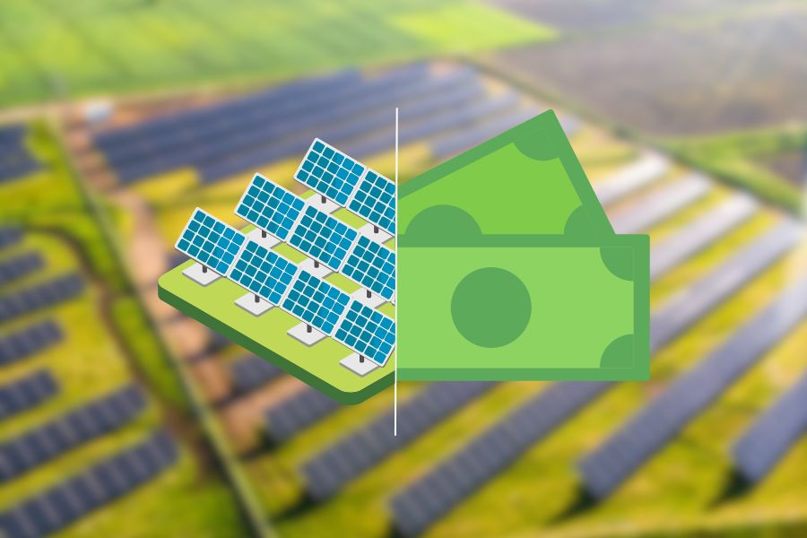 Concept of leasing land for solar panel